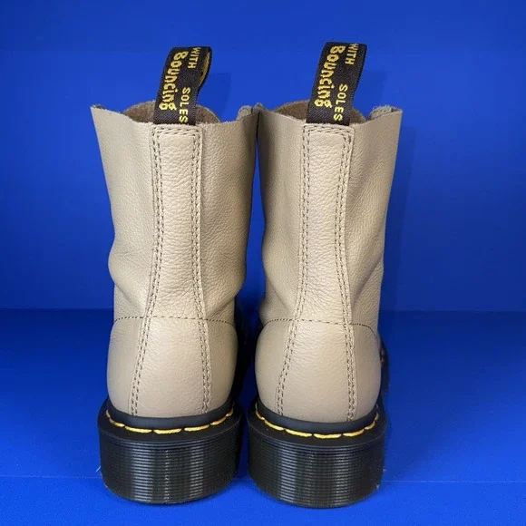 Dr. Martens 1460 Pascal Savannah Tan Leather Boots Size‎ 6 Punk Biker Grunge - Picture 2 of 8